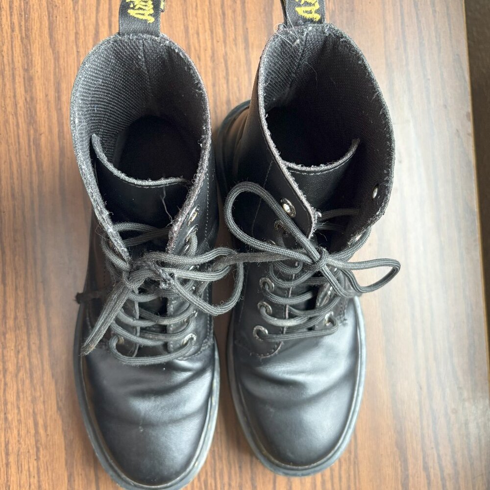 Dr. Martens Black Lace-Up Leather Combat Boots